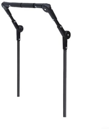 LVYXON Detachable Folding Wagon Push Handle Adjustable Height Camping Cart Accessory for Outdoor Shopping Trolley Black 68x44 cm