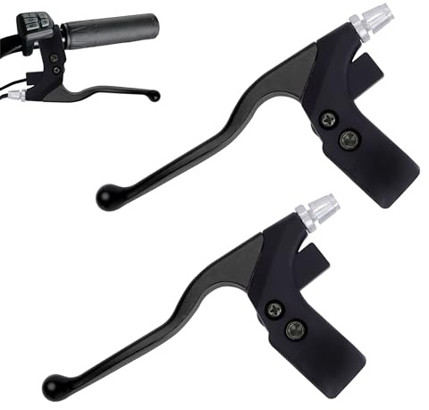Tunejoy Manillar de Freno de Bicicleta Palancas de Freno de ATV para 2.2cm Diámetro Manija para ATV Pocket Dirt Bike Go Kart Scooter MTB Negro 1 Par