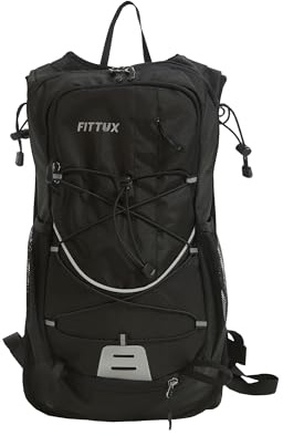 Fittux Tactical Hydration Backpack 20–35L – Lightweight Waterproof Hiking Backpack With 2L Water Bladder – Black or Blue and Orange – Cycling, Running, Walking, Camping Pack