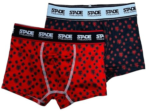 STADE TOULOUSAIN 2 x Boxer Toulouse - Collection Officielle - Rugby - Homme XXL