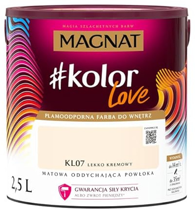 TRANS - PAL Wall & Ceiling Paint 2.5L – Interior Latex, Matte Finish, Washable, Stain Resistant, High Coverage – Multiple Colours Available (KL07 Light Cream)