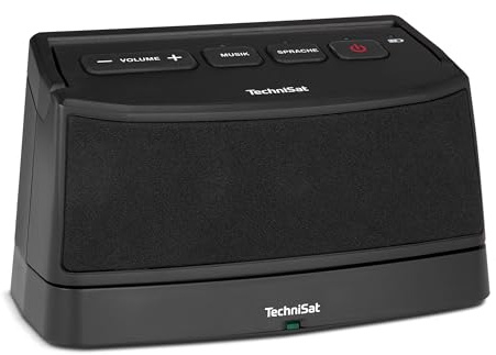 TechniSat ISIBOX 1 - TV Hörverstärker für Senioren (2,4 GHz Funk-Lautsprecher, kabellose Reichweite bis zu 25 Meter, Akkubetrieb bis zu 6h, 3,5mm Klinke Aux-Eingang und Toslink optischer Eingang)