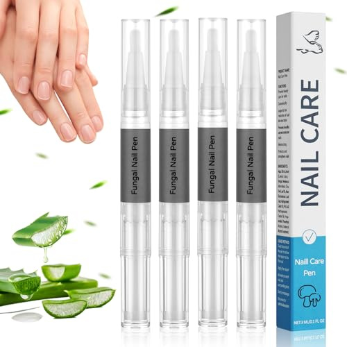 AUYAO Nail Care Pen, 12ML/0.4 FL Lápiz para Hongos en las Uñas, Uñas Dañadas Hongos para Uñas y Pies, Cuidado de Uñas, Hidrata, Endurece y da Brillo, 4PCS