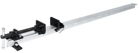 BESSEY Türenspanner TB120 mit T-Profil 40 x 40 x 5 mm, Spannweite 1200 mm Backenmaße 66 mm breit 43 mm hoch, Mit angehängtem Arretierungsbolzen, Gewicht 5,54 Kg