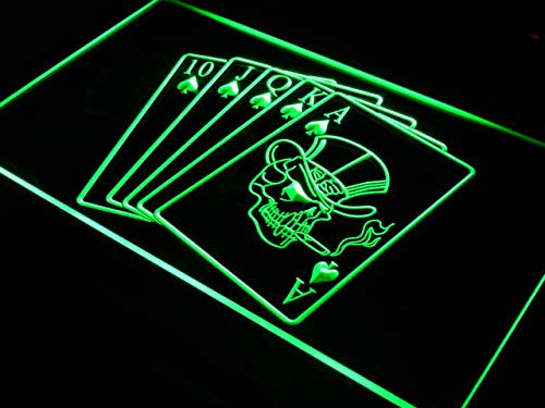 ADVPRO Cartel Luminoso i942-g Royal Flush Casino Poker Game Gift Light Sign