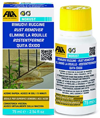 Row NO RUST Stain Remover Rust, Eliminates Rust from Marble, Granite, Stoneware, Baked and Cement (Packaging may vary)