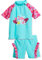 Playshoes zweiteilig Schwimmshirt Badeshorts Badebekleidung Unisex Kinder,Flamingo,122-128