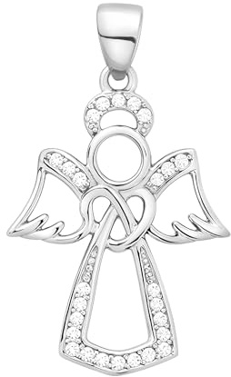 Sofia Milani - Colgante para Mujeres en Plata de Ley 925 - con Circonitas - Motivo de Ángel - 60294