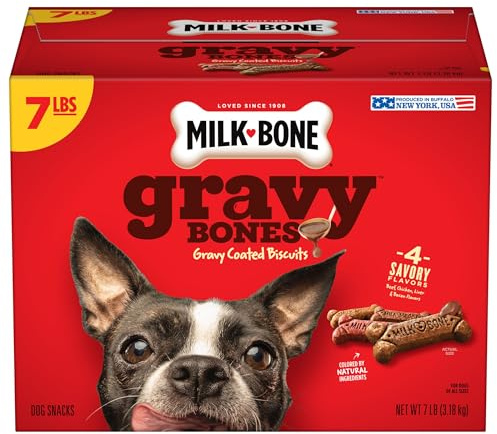 Milk-Bone GravyBones Dog Biscuits, Small Dog Treats, 7 lb.
