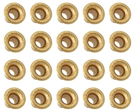 METALLIXITY Foro Passante Rivetto (M2x2mm) 100pz, Ottone Placcato Metallo Cavo Rivetto Dadi - per PCB Schede, Dorato