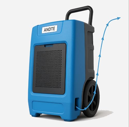 Andte 190 Pints Commercial Dehumidifier with Pump for 3,000 Sq. Ft. - Industrial-Grade Moisture Removal for Basements, Garages & Water Damage Restoration