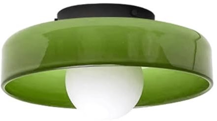 Plafoniere Plafoniere moderne for corridoio, grande lampada da soffitto in vetro arancione da cucina, montaggio a semi-incasso, applique da parete for camera da letto rotonda semplice nordica, illumin