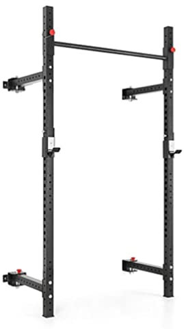 Against The Wall Squat Rack Power Rack Foldable Strength Training Barbell Rack Home Gym Fitness Parallel Bar Workout Workout