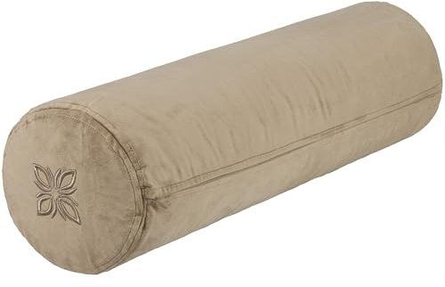 OMNANA® CUSHY™ Rouleau de yoga Ø 20cm - Rouleau de yoga Bolster avec remplissage d'épeautre - Coussin cylindrique, housse en velours, lavable - Made in Germany - Convient pour le Yin Yoga