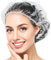 Kryzulax 100 Pièces Bonnet Douche Jetable,Bonnet de Douche à Usage Unique,Bonnet de Douche en Plastique,Douche Large Élastique Épais en Plastique Transparent,pour Hôtel,Shower,Spa(42cm)