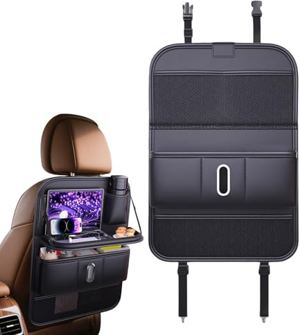 Generisch Protezione per lo schienale del sedile 'auto, organizer per sedili posteriori, con supporto per borsa, tappetino, pattumiera e porta notebook, accessorio indispensabile per