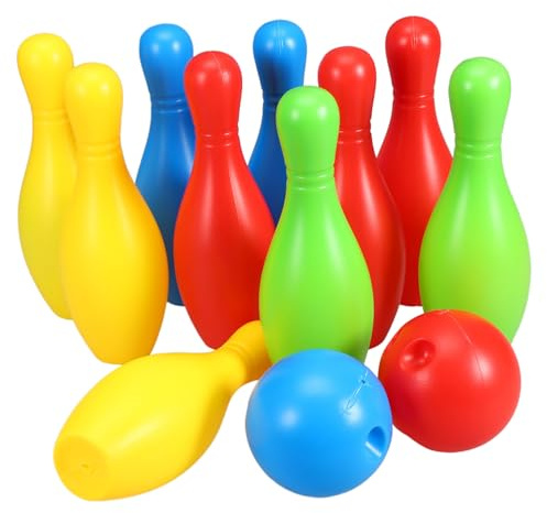 BESPORTBLE Bolos Infantiles para Niño Niña Juguete Educativo De Bolos con Pines y Bolas De Juego y Exterior para Desarrollo y Diversión Familia