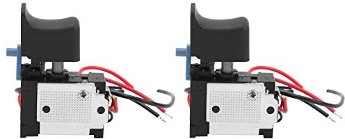 FTVOGUE FTVOGUE Interruptor de Gatillo para Herramientas Eléctricas, Interruptor Universal 0761, Repuesto de Aluminio y Plástico para Taladro Eléctrico, Amoladora Angular, Amoladora Recta, 7,2 V-24