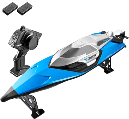 Bateau radiocommandé extra large 2,4 GHz 70 km/h haute vitesse auto-redressant RC Racing hors-bord avec moteur refroidi à l'eau pour les amateurs