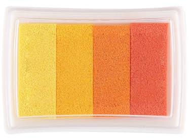 YPSelected Craft färgglada bläck dyna för papper, trätyg, stämpelkudde för stämplar (orange)