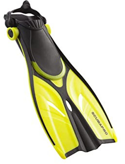 SCUBAPRO Dolphin Kids Kinderflosse verstellbar mit Fersenband, Größe:L/XL, Farbe:gelb