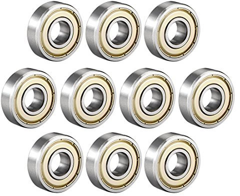 sourcing map 6000ZZ Kugellager 10 mm x 26 mm x 8 mm doppelt geschirmt 6000-2Z 80100 Rillenkugellager Hartstahl Z1 (10 Stück)