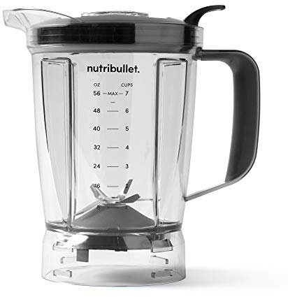 NutriBullet Blender-Brocca da 56 oz, plastica, Trasparente/Nero