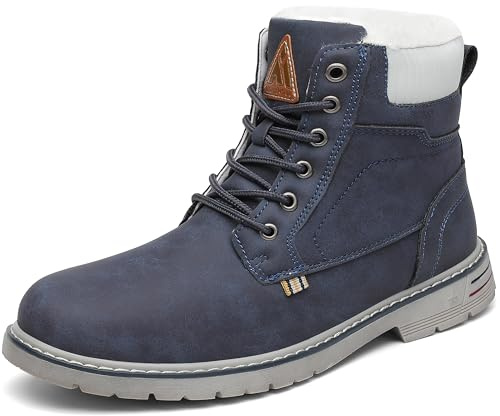 Mishansha Botas Hombre Mujer Invierno Trekking Boots Antideslizantes Botas de Nieve Impermeables Zapatos Azul Oscuro Gr.42
