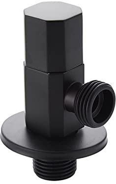 BiaoTeng Wasserhahn Ventil 1/2 Zoll,Auslaufventil 1/2 Zoll Garten,Auslaufhahn 1/2 Zoll Messing,Absperrventil Wasser Schwarz,Auslaufhahn 1/2 Zoll Messing,Schwarz