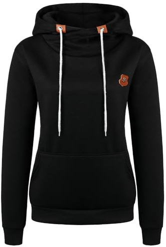 QUNERY Sweats à Capuche Sweatshirt Chaud pour Femme Veste a Capuche/Zippée Femms avec Poches pour Sport Fitness Outdoor Basic Casual Style