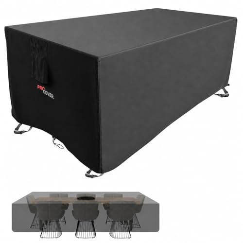 ProCover Copertura premium per mobili esterni: Tessuto resistente e impermeabile con rivestimento in PVC. Spesso, durevole, ideale per tavolo, salotto da giardino, mobili, terrazza (260x260x70cm)