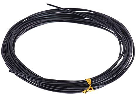 Filo per bonsai, 1 rotolo da 5 m, pieghevole, riutilizzabile, antiruggine, flessibile, comodo, a forma di pianta, 6 misure, per bonsai, rami, addestramento, filo di alluminio nero