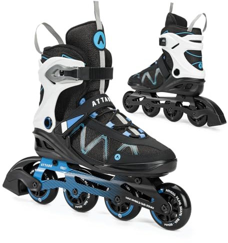 ATTABO Bliss Herren Inlineskates, Größe 40-46 EU, bieten Komfort und Sicherheit. Ausgestattet mit Einer halbsteifen Schale, Einer Aluminiumschiene, 80-mm-PU-Rollen und ABEC-7-Lagern