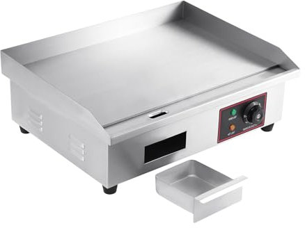 KayEsampra 3000W Plancha eléctrica profesional para barbacoa, parrilla de placa de cocción de acero inoxidable de hierro fundido duradero, parrilla eléctrica, plancha, multifunción, para restaurante