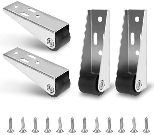 4 Stück Bockrollen Kleine Rollen für Möbel Mini Bockrolle mit Schrauben Möbelrollen Klein, für Transportbrett Schreibtisch Schrank Tisch