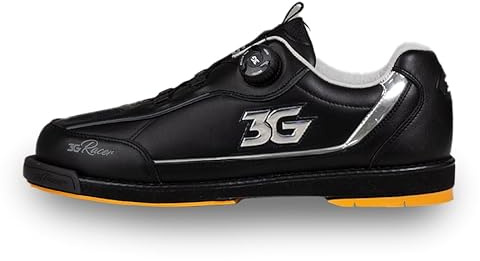 3G Dial Racer Black/Chrome Right Handed Bowling Shoes (Black/Chrome, US Footwear Size System, Adult, Men, Numeric, Medium, 13)