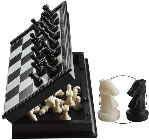 Set Di Scacchi Magnetico, Scacchiera Pieghevole, Mini Set Di Scacchi Da Viaggio Portatile, Gioco Educativo E Regalo Per Adulti E Bambini - 2 Giocatori (24 Cm)