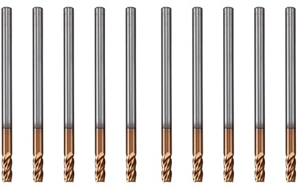 ISTOVO 10PCS 3mm Frese in metallo duro integrale Frese a candela D3X8XD4X50L 4 Flauto Fresatura laterale Scanalatura Profilatura Fresa frontale Lunghezza standard