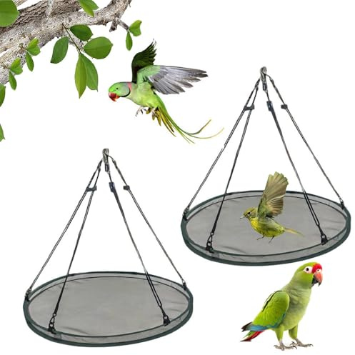 Mangiatoia per Uccelli 2 Pezzi, 40cm Uccelli in Metallo Resistente con Tetto Impermeabile, Grande Capacità Alimentatore Uccelli, Stazione Alimentazione Sospesa da Esterno per Giardino Terrazza