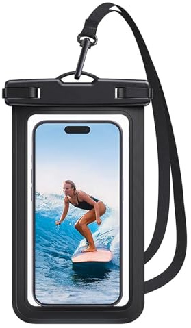GWEOR Funda Impermeable Móvil,IPX8 Bolsa Impermeables Móvil, Cuerda Desmontable y Ajustable, Funda Móvil Estanca para 17 16 15 14 13 12, hasta 7