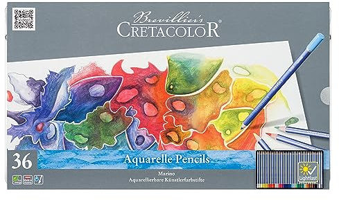 Cretacolor 240 Marino akvarellpennor paket med 36 trä, flerfärgad, 36 STK