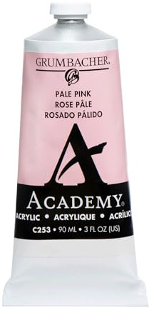 Grumbacher Academy Acrylic Paint, Gloss, 90ml/3 oz Metal Tube, Pale Pink
