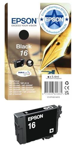 Epson 16 DURABrite Ultra Ink, Cartuccia D Inchiostro Categoria Predefinita, Nero, Standard