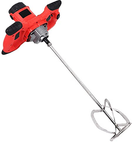 Portable Electric Mortar Paddle Concrete Cement Plaster Grout Paint Mixer, Multifunction Mixing Drill for Minced Meat Cream Fodder, Adjustable 6 Speed Mixing Paddle