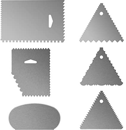 Raspador de Torta de Acero Inoxidable, HASLED 6 Piezas Raspador de Pastel, Espátula Para Decorar Pastelería Para Decoración de Bricolaje en La Cocina, Panadería, Mousse de Crema