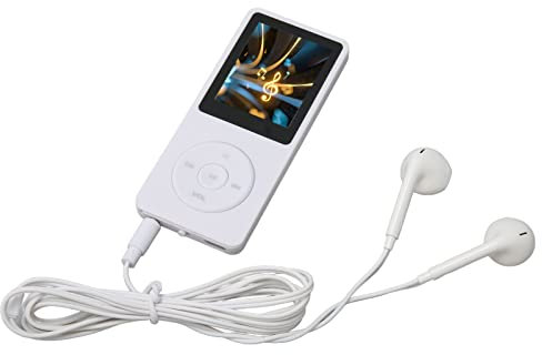 Lecteur MP3 MP4 8 Go, écran 1,8 Pouces Lecteur MP3 Classique, 8 Go de Mémoire 64 Go Extensible 30 Heures de Lecture Lecteur de Musique de Sport Multifonction (Blanc)