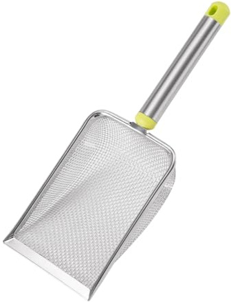 ＡＷＨＡＯ Pelle à Litière pour Chat Petit Trou, Pelle à Crotte en Acier Inoxydable, Ramasse Crotte pour Chat Lapin Cochon d'Inde, Maille 3.8X3.8mm