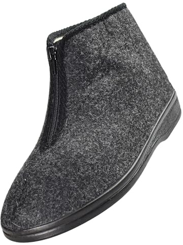 APREGGIO Pantoufles Homme Hiver – Chaussons Chauds et Confortables en Laine et Feutre – 43