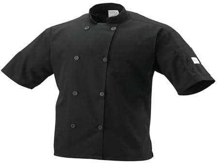 Mercer Culinary mens Traditional chefs jackets, Black, Medium US