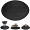 JasCherry Feuerschale Matte Feuerstelle Unterlage 3 Schicht Große Schwarz Runden Feuerstellenmatte Grillmatte Hitzebeständige Matte Schutzfür Grill, Gras, Terrasse Faltbar - Durchmesser 61CM #A